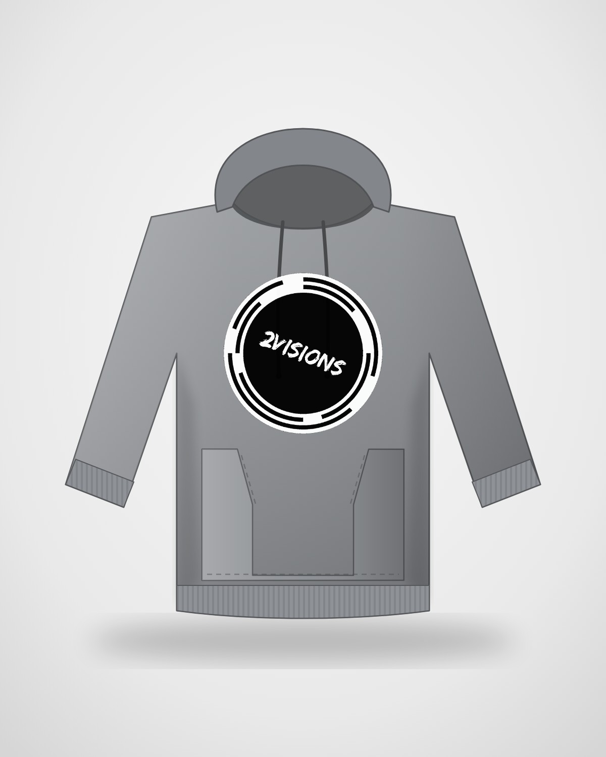 Hoodie Big Print · Gris