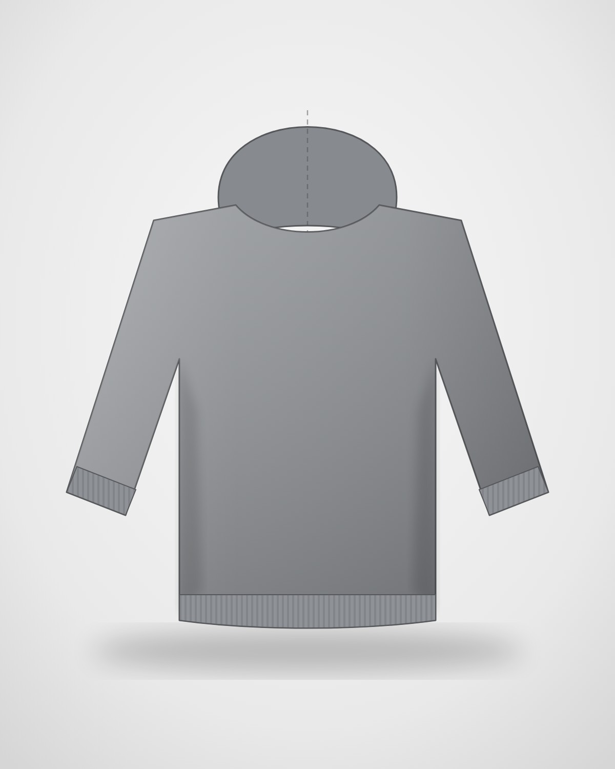 Hoodie Big Print · Gris (detalle)