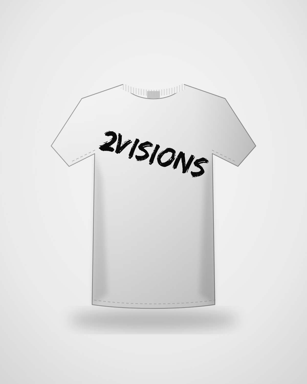 Polera Logo Clásico · Blanco (detalle)